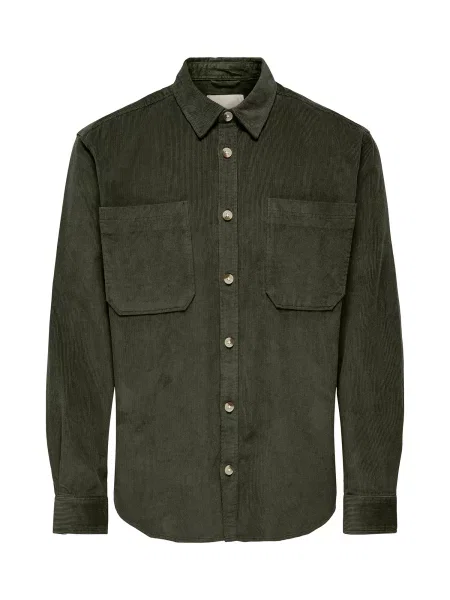Only & Sons Cămașă ONSALP închis verde