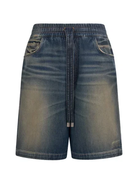 Pantaloni scurți din denim Amiri cu cordon albastru