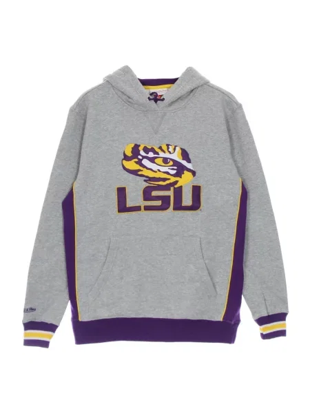 Ocieplana bluza z kapturem Mitchell & Ness polarowa szara