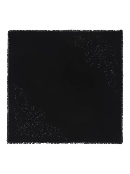 Fular Zadig&voltaire cu franjuri negru