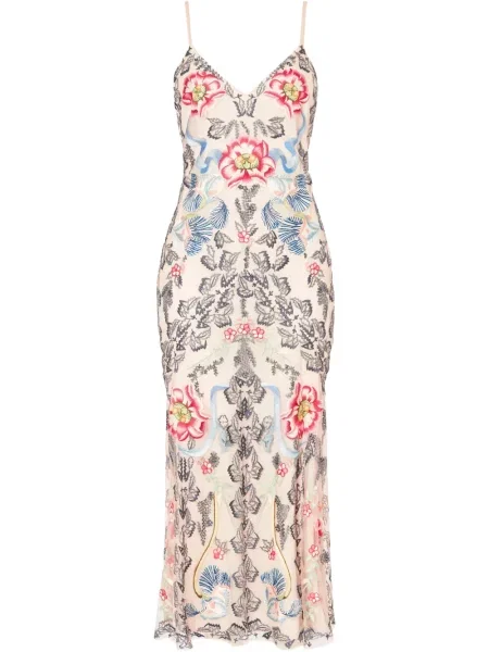 Rochie midi Temperley London până la genunchi de costum roz