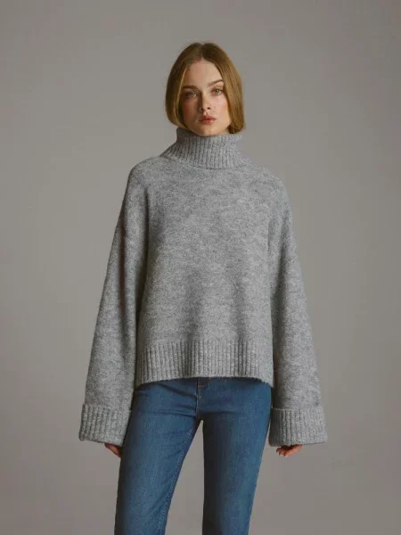 Светр DIVERSE поліестер/нейлон сірий