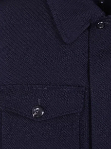 Geacă Emporio Armani de lână albastru