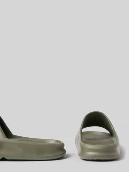 Klapki z detalem z logo Jack&jones khaki