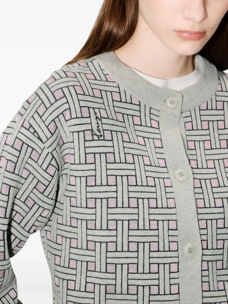 Cardigan Kenzo cu decolteu rotund gri