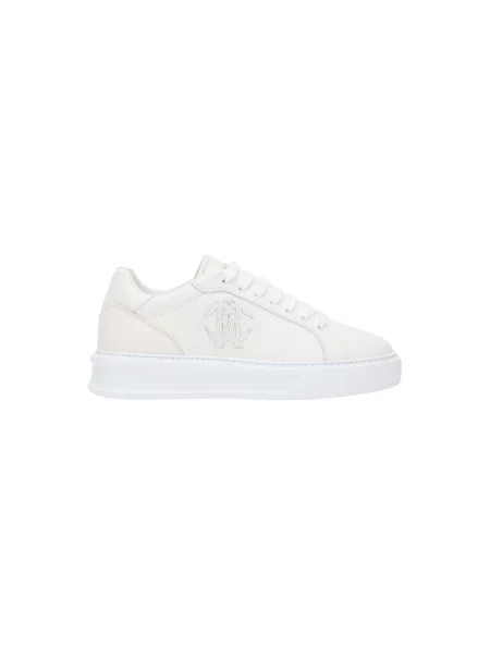 Sneakersy Roberto Cavalli skórzane białe
