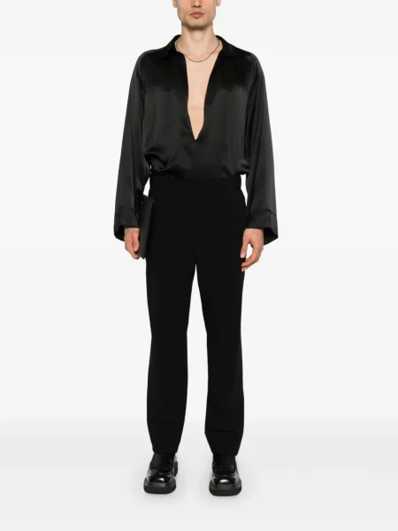 Pantaloni Giorgio Armani de lână negru