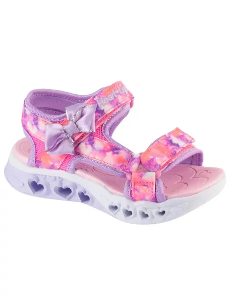 Sandały dziewczęce S-Lights: Flutter Hearts Sandal Blurry Love niebieskie