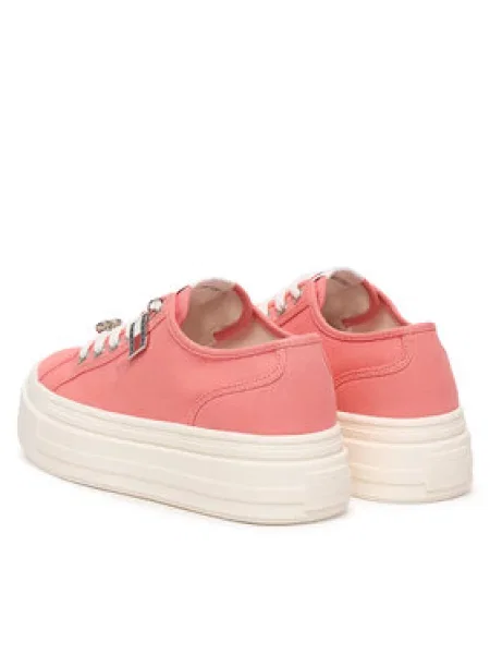Tenisice Tommy Jeans Tjw Flatform Sneaker Charms ružičasta