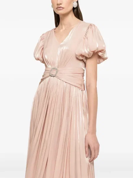 Rochie de șifon Nissa din șifon de cristal roz
