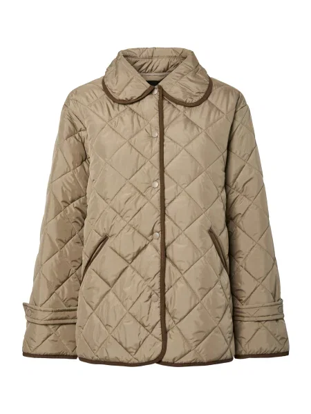 PIECES Geacă de primăvară-toamnă / grej maro