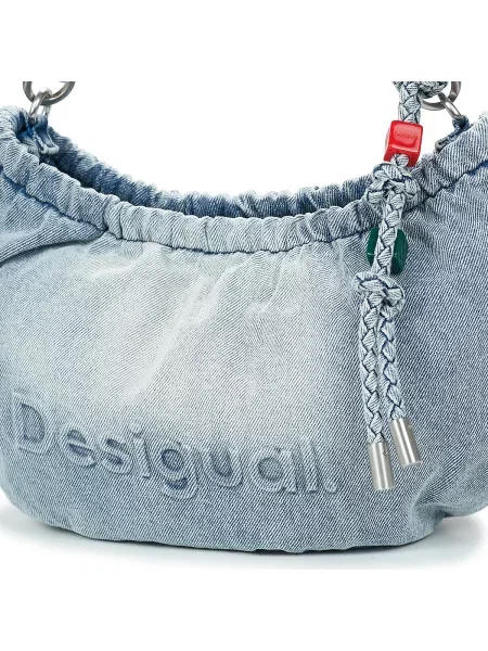 Geanta crossbody Desigual cu autograf albastru