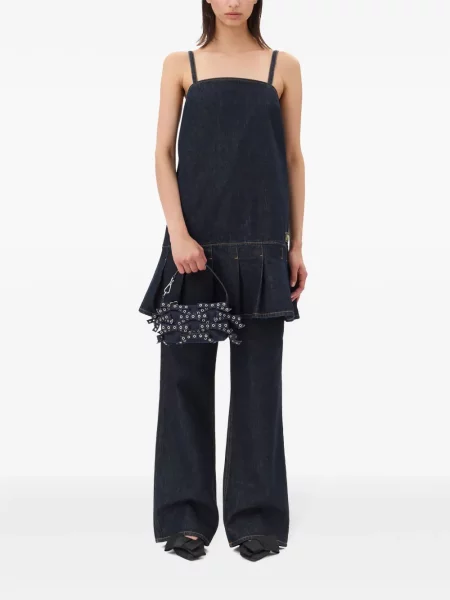 Rochie din denim Ganni de costum albastru