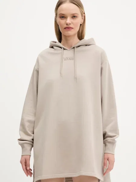 Mikina Vans s kapucí hladká béžová