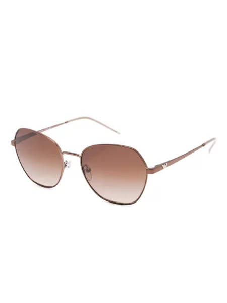 Ochelari de soare Emporio Armani cu imprimeu geometric maro