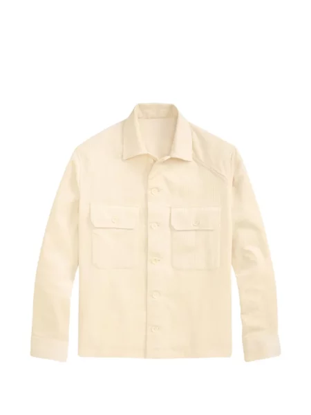 Geacă cămașă Ralph Lauren Purple Label de catifea cord violet