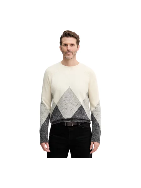 Sweter Benetton wełniany beżowy