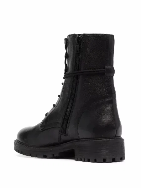 Botine Geox cu șireturi din piele negru