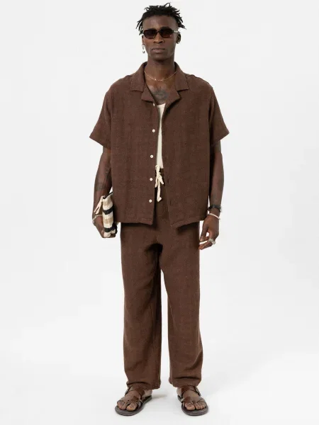 VAMOS CLO Košile Sedum' hnědá