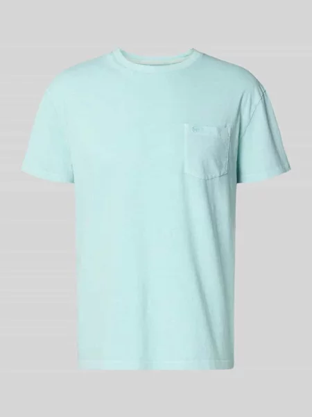 T-shirt z mieszanki bawełny i lnu z brustaszą Superdry
