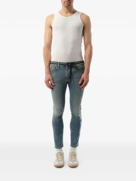 Mršav skinny fit traperice Off-white bijela