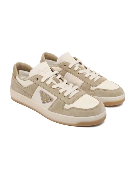 Sneakersy Prada skórzane beżowe