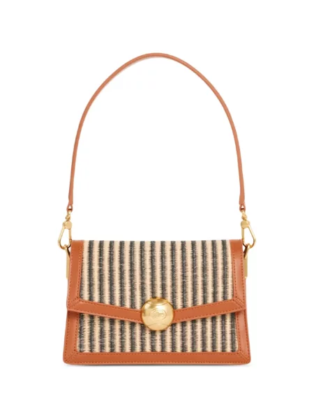 Geantă de mână Lacoste din piele cu dungi