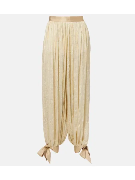 Hlače Xu Zhi s črtami zlata