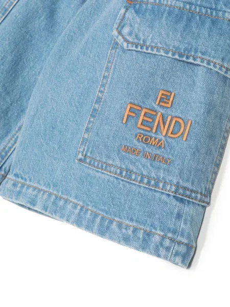 Szorty jeansowe dziecięce Fendi niebieskie