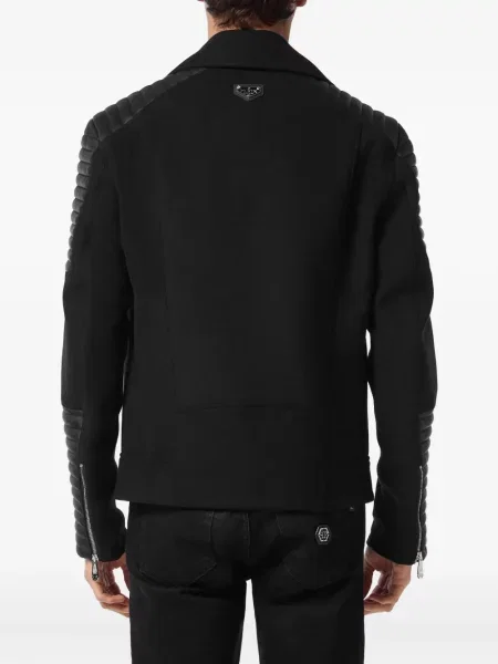 Geanta de piele Philipp Plein negru