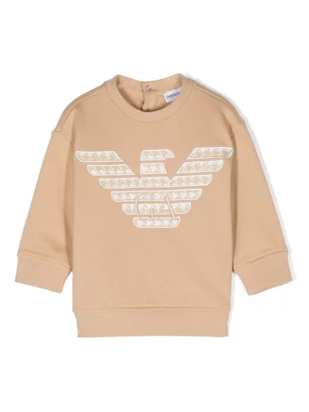 Bluza dziecięca Emporio Armani brązowa