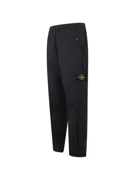 Pantaloni Stone Island cu strasuri stretch negru