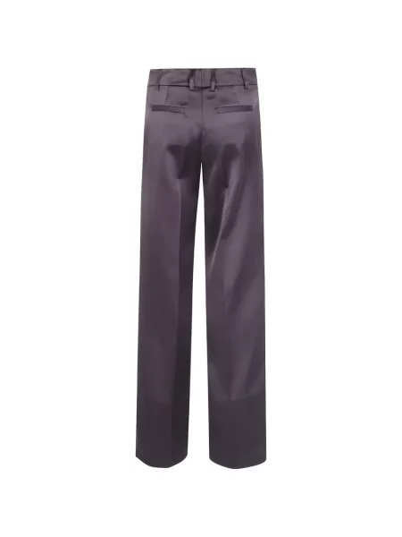 Pantaloni Drhope din satin maro