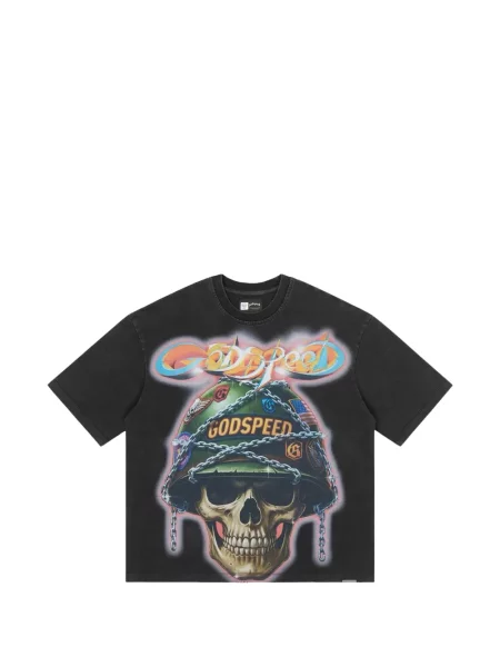 Tricou Godspeed cu imagine negru