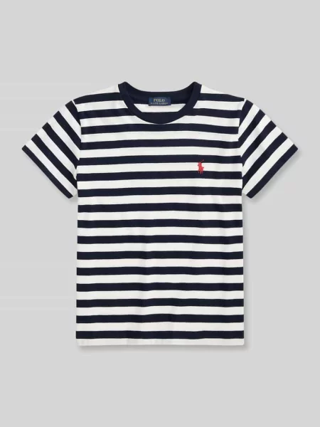 Męski t-shirt o kroju regular fit z czystej bawełny Polo Ralph Lauren granatowa