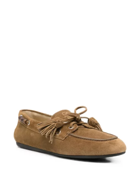 Pantofi loafer Miu Miu cu mărgele maro