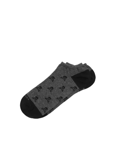 Scalpers Șosete joase Nos Skull gri închis negru