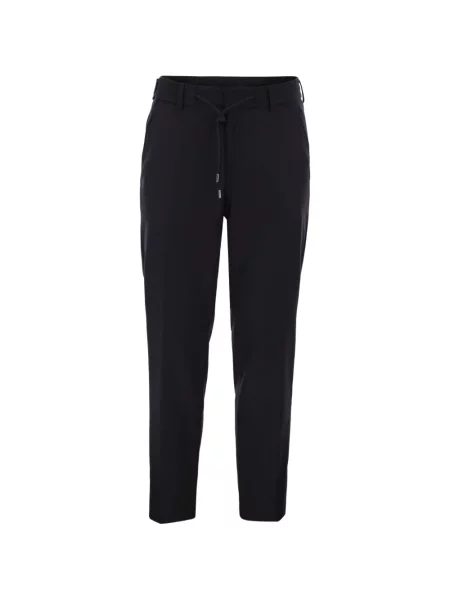 Pantaloni Boss de lână conici albastru