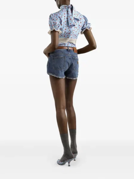 Bluză Dolce & Gabbana cu model floral cu imagine albastru