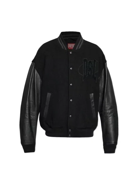 Diesel kurtka bomber wełniana L-NYMAN czarna