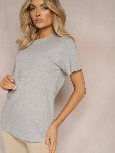 Tricou Casual din Gittaria gri