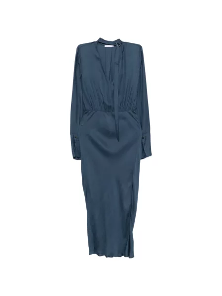 Rochie midi Patrizia Pepe până la genunchi de costum albastru