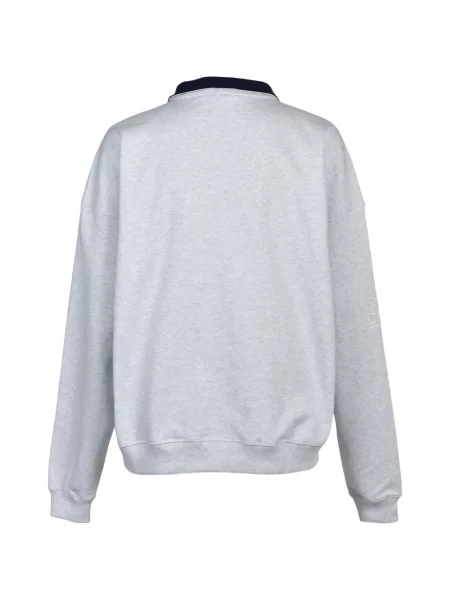 Hanorac cu fermoar Breath cu broderie gri