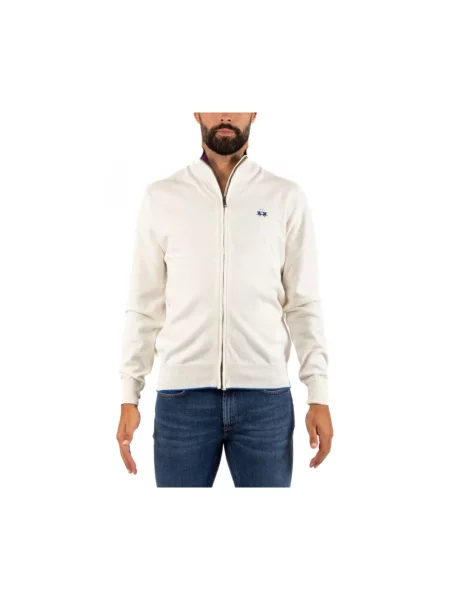 Bluza La Martina klasyczna polarowa biała