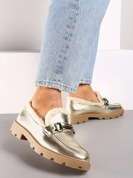 Mocasini Inny auriu