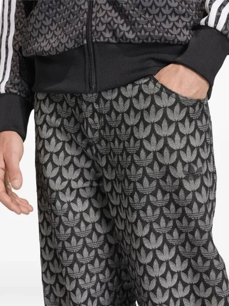 Blugi Adidas cu imagine cu dungi negru