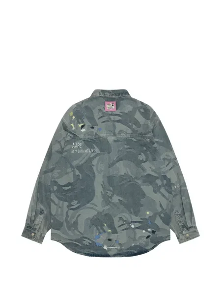 Cămașă Aape By A Bathing Ape cu model camuflaj albastru