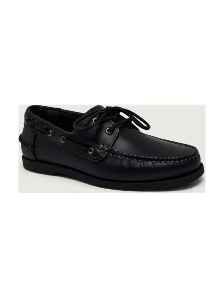 HUGO De piele mocasini Darcy_boat_lt negru