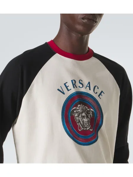 Tricou Versace din jerseu alb