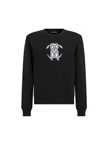 Bluza Roberto Cavalli z logo czarna